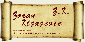Zoran Kljajević vizit kartica